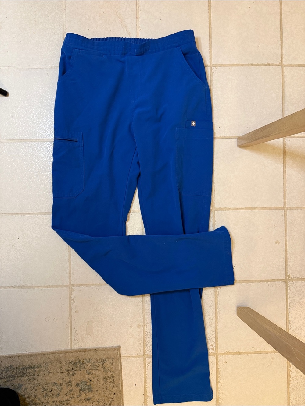 Figs Royal Blue Cargo scrub pants